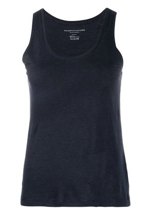 Majestic Filatures linen-blend tank top - Blue