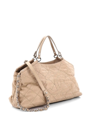 CHANEL Pre-Owned CC Sea Hit Tote Quilted Iridescent Calfskin Small shoulder bag - Neutrals