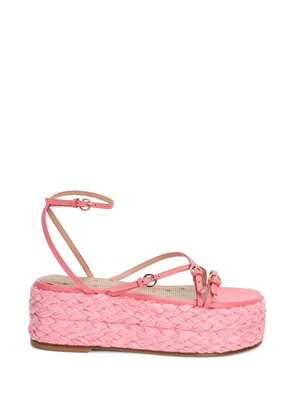 RED(V) platform-sole strappy espadrilles - Pink