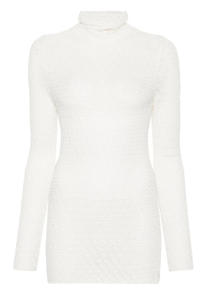 TOTEME high-neck crochet-knit jumper - Neutrals