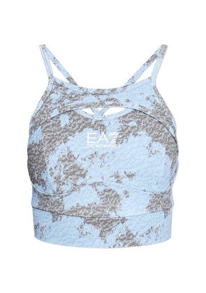 Ea7 Emporio Armani sleeveless crop top - Blue