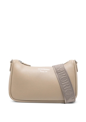 Emporio Armani logo-strap crossbody bag - Neutrals