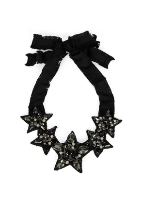 RED(V) multi star necklace - Black