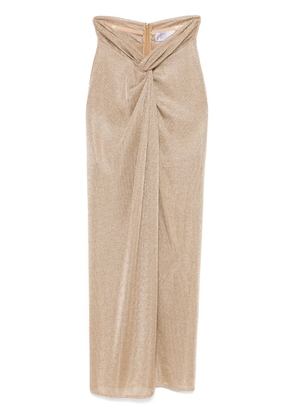 Giuseppe Di Morabito knotted maxi skirt - Gold