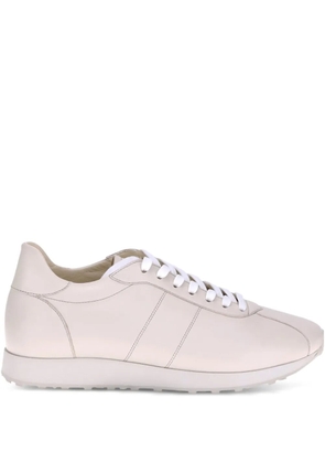 The Row leather lace-up trainers - Neutrals