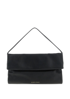 Elisabetta Franchi logo-embossed folded shoulder bag - Black