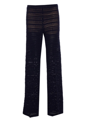 TWINSET open-knit trousers - Blue