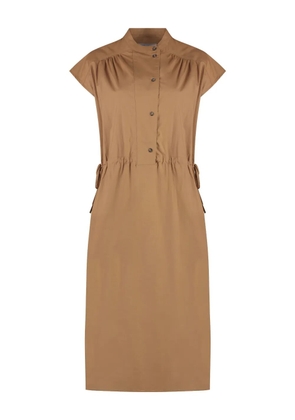 Yves Salomon poplin shirt dress - Brown