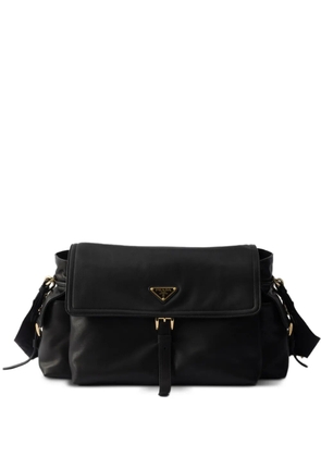 Prada large Explore leather shoulder bag - Black