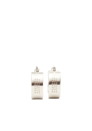 MM6 Maison Margiela polished hoop earrings - Silver