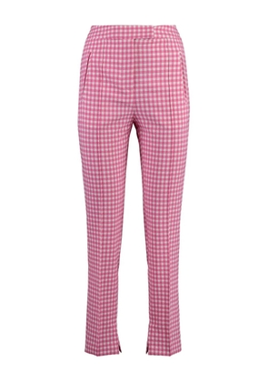 PT Torino Frida check-print trousers - Pink