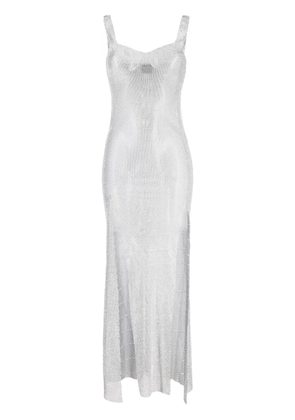 Santa Brands rhinestone-embellished sleeveless maxi dress - Silver