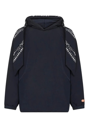 PDF hooded patterned hoodie - Black