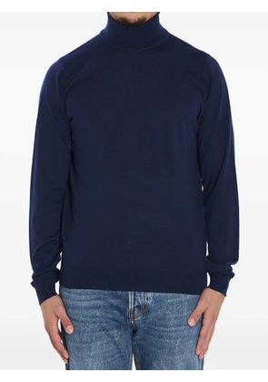 John Smedley Cherwell ribbed turtleneck sweater - Blue