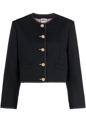 Thom Browne RWB-detail wool cropped jacket - Blue