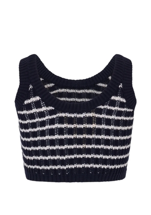 Valentino Garavani striped knitted top - Blue