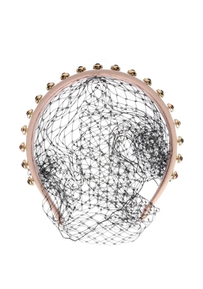 RED(V) embellished net hairband - Neutrals