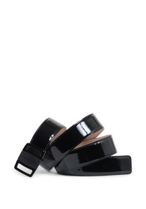 Ferragamo patent leather belt - Black