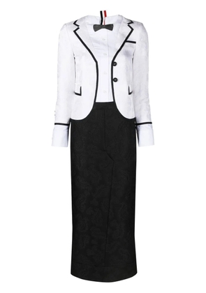 Thom Browne trompe l'oeil tuxedo dress - White