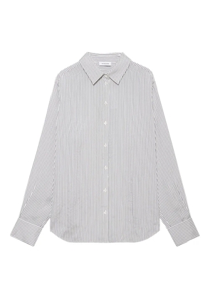 ANINE BING Essie striped cotton shirt - White