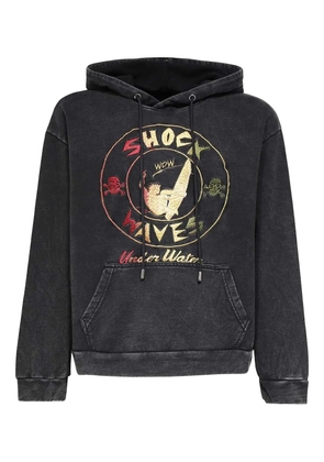 Who Decides War embroidered hoodie - Grey