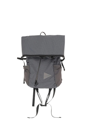 and Wander grid-pattern backpack - Grey