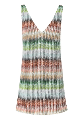 Missoni striped mini dress - Green
