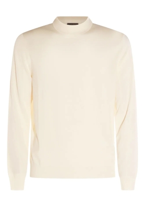 Zanone mock-neck ribbed sweater - Neutrals