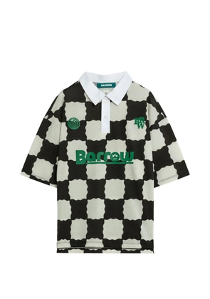 BARROW chequered short-sleeve polo shirt - Black