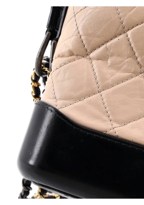 CHANEL Pre-Owned Gabrielle Quilted Aged Calfskin Small hobo bag - Black