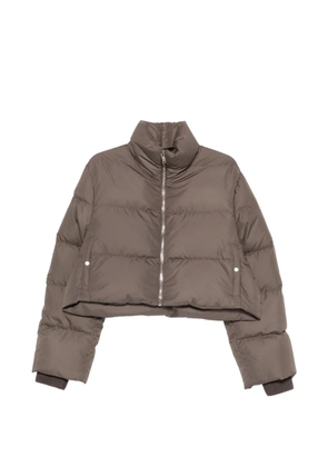 Moncler + Rick Owens cropped puffer jacket - Brown