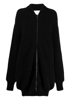 SA SU PHI knitted long-sleeved cardigan - Black