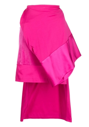 Undercover asymmetric midi skirt - Pink