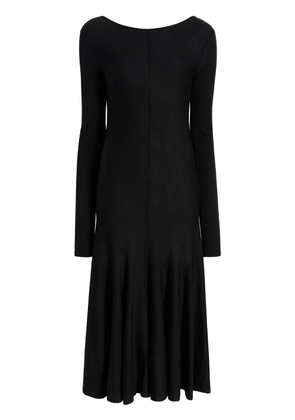 KHAITE scoop-back virgin-wool midi dress - Black