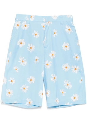 Moschino printed knee-length shorts - Blue