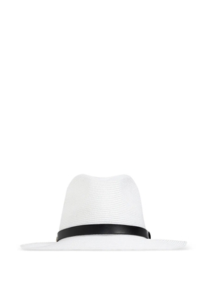 Emporio Armani brim band fedora hat - White