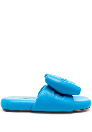 Off-White bow-detail leather sandals - Blue