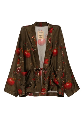 Uma Wang graphic-print top - Brown