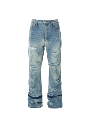 Who Decides War belt-loop distressed jeans - Blue