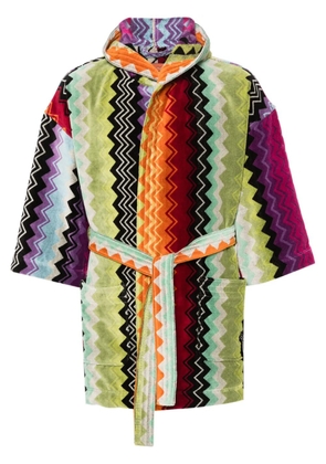 Missoni Home zigzag cotton bath robe - Orange