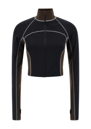 FENDI logo-print high-neck top - Black