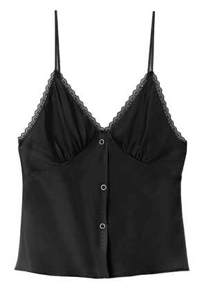 Alexander Wang lace trim tank top - Black
