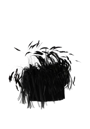 Isabel Sanchis mesh feather trimmed corset - Black