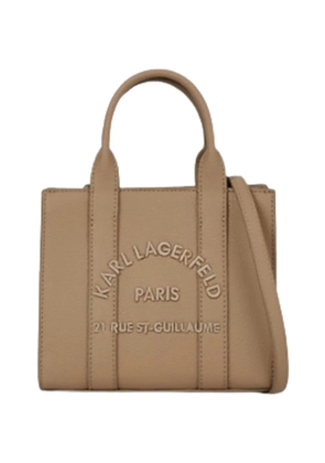 Karl Lagerfeld embossed square tote - Neutrals