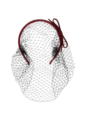 RED(V) bow net hairband