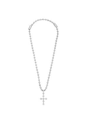Diesel cross-pendant necklace - Silver