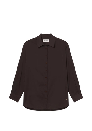 ETERNE button-fastening point-collar shirt - Brown