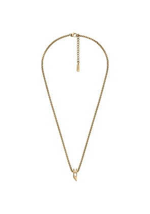 Diesel Oval-D pendant necklace - Gold