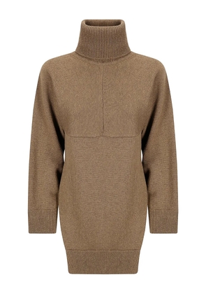 Stefano Mortari turtleneck mini dress - Brown