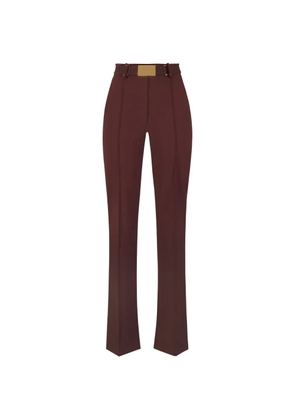 Elisabetta Franchi buckle-detail trousers - Brown